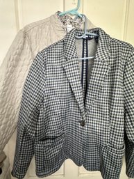 Two Womens Coats Size Large Petite