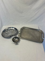 Sea Shell Dishes And Serving Tray (3) (SR)