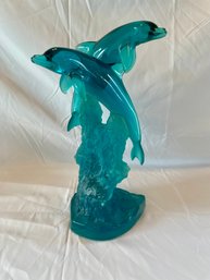 Signed Dolphin Sculpture