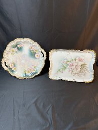 2 Limoges Antique Trays
