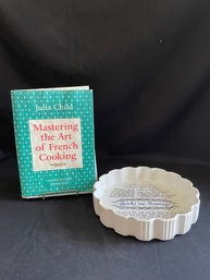 Julia Childs Hardcover Cookbook 1970, Quiche Dish