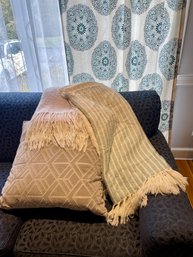 2 DKNY Blankets, 1 Pillow