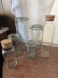 6 Glass Canisters