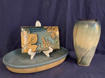 Handmade Ceramic Vase, Casserole Dish, Ceramic Tray   (K)