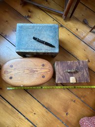 Two Little Stools And A Shoe Shine Box