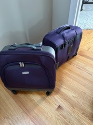 (2) Ricardo Elite And Travel Pro Rolling Purple Travel Bags