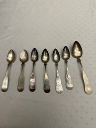 Antique Coin Silver Spoons