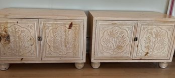 2 Henredon Cabinets With Shelves