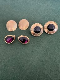 Givenchy, Napier, And Monet Clip-on Earrings