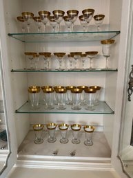 Antique Gold Rimmed Glassware