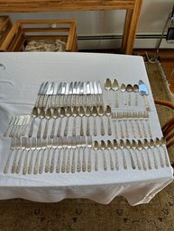 Repousse Sterling Silverware Set S.Kirk &Son