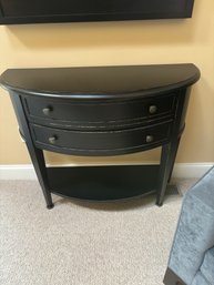 Black Distressed Two Drawer Console Table