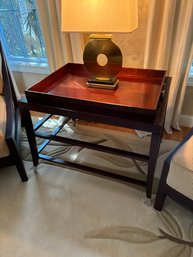 Bolier & Company Wood Tray Serving Table