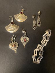 Sterling Earrings & Bracelet