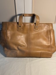 Coach Light Brown Leather Tote Bag (of)