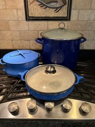 Dansk Blue Pans, Trivoli Blue Large Pot