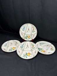 Hand Painted Italian Fondue Plates (4)