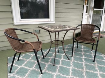 Granite Bistro Table & 2 Chairs  (P)