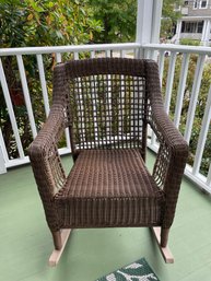 Hampton Bay Plastic Wicker Ricking Chair  (P)