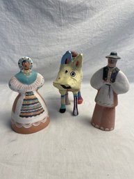 Croatia Terracotta Figurines, Painted Clay Dog      (SBR)