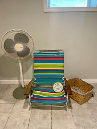 Beach Chair, Fan, Basket, Wall Art