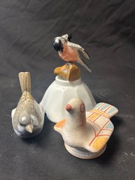 (3) Bird Figurines, Different Styles, Vintage (L)