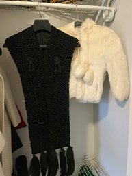 Lambswool Shawl & Childs Fur Coat