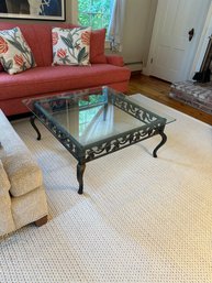 Glass And Metal Coffee Table