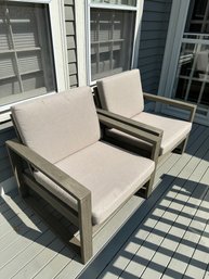 Pair Of West Elm Patio Chairs