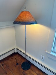 Floor Lamp With SW Painted Shade And Stone Base