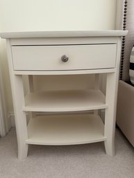 White Unbranded, Side Table With Shelves And Drawer