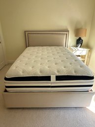 Queen Size Beige Studded Bed