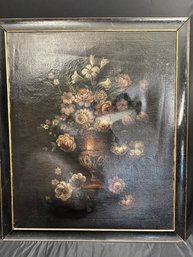 Antique Original Oil On Canvas