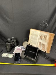 Binoculars Book Hankies Phones Trinket Catchers