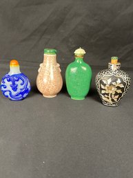 (4) Chinese Snuff Bottles (LD)