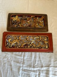 Two Asian Panel Pieces