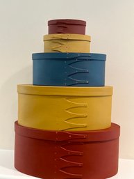 (5) Decorative Stackable Storage Boxes