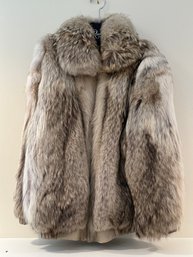 Coyote Fur And Leather Reversible Coat