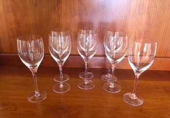 Orrefors Swedish Crystal Wine Glasses Set Of 8