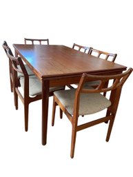 Mid Century Modern D Scan Dinning Table And 6 Chairs