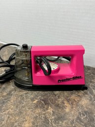 Vintage Pink Travel Iron Proctor Silex Small Easy Storage Sized