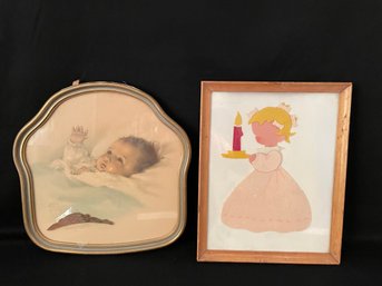 Bessie Pease Gutmann Baby Photo & Felt Girl