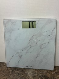 Taylor Digital Glass Bathroom Scale Marble Design