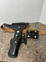 Leather Bucheimer Clark Gun Holster Belt & Leather Straps