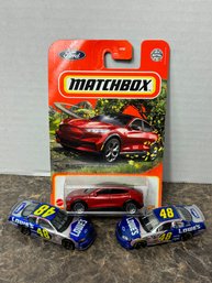 Ford Mustang Matchbox Diecast & 2 Jimmie Johnson NASCAR Diecasts