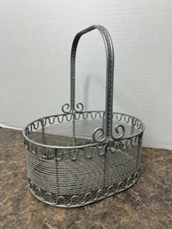 Solid Metal Handled Basket Wire Mesh Style