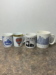 Coffee Mugs - Starbucks Boston, Quebec, Hot Air Balloon, Etc