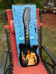 Elvis Presley Collectors Guitar Wall Clock With Original Box