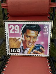 Elvis Presley Rock N Roll Postage Stamp Framed Poster