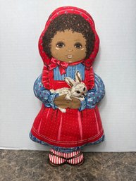 Vintage African American Little Red Riding Hood Plush Cloth Doll